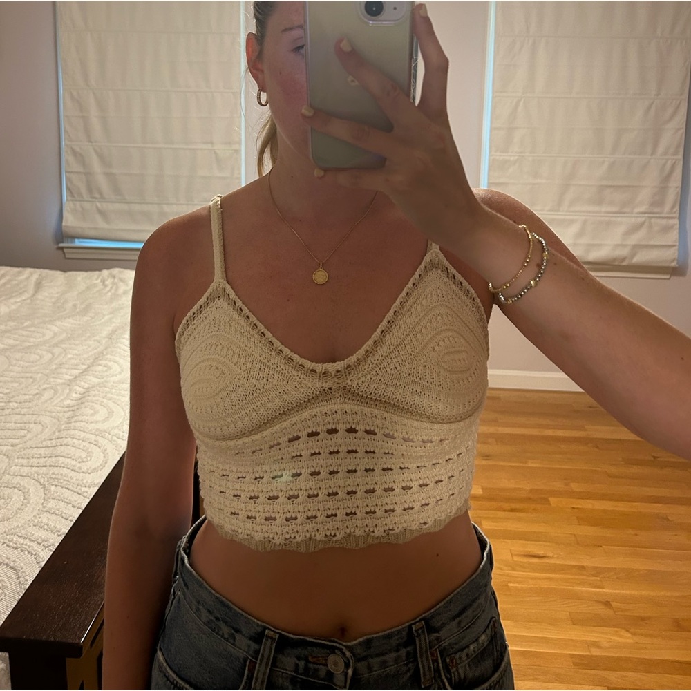 Crochet beach tank top